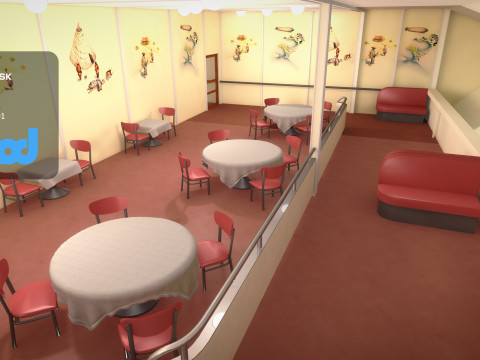 Lz 129 Hindenburg Restaurant 01 Modèle 3D