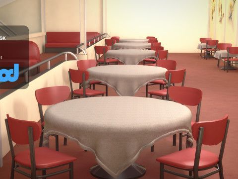 Lz 129 Hindenburg Restaurant 01 Modèle 3D
