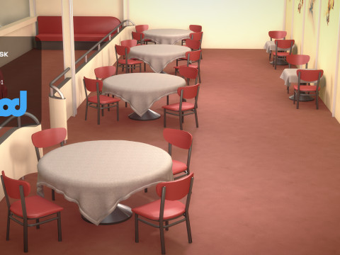Lz 129 Hindenburg Restaurant 01 Modèle 3D