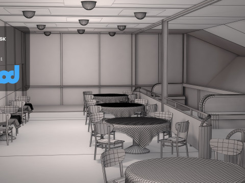 Lz 129 Hindenburg Restaurant 01 Modèle 3D