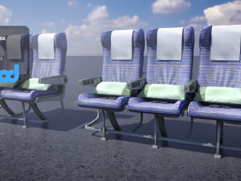 Airplane Seats 3D Model