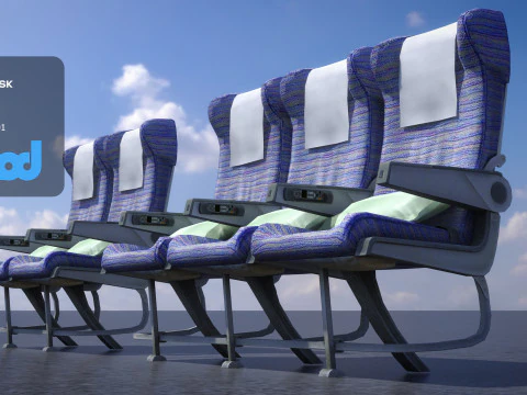 Airplane Seats 3D Model