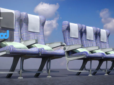 Airplane Seats 3D Model