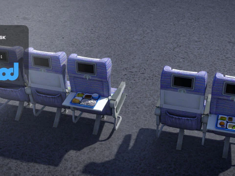 Airplane Seats 3D Model