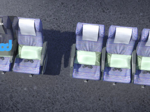 Airplane Seats 3D Model