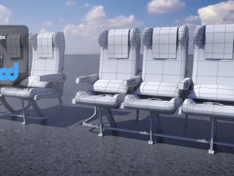 Airplane Seats 3D Model