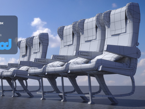 Airplane Seats Modelo 3D
