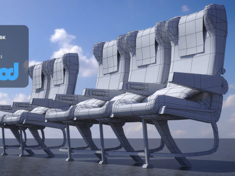 Airplane Seats 3D Model