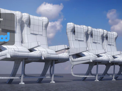 Airplane Seats 3D Model