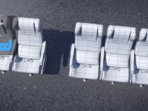Airplane Seats 3D Model