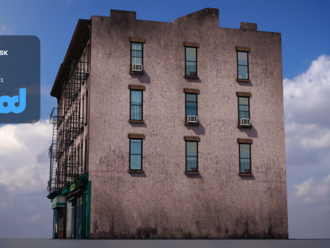 US Apartment Building 1002 3D Model