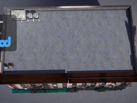 US Apartment Building 1002 3D Model
