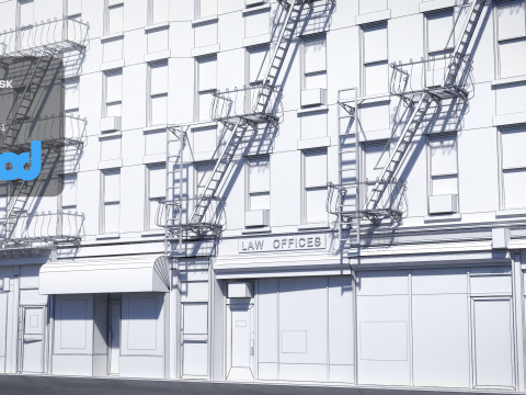US Apartment Building 1002 3D Model