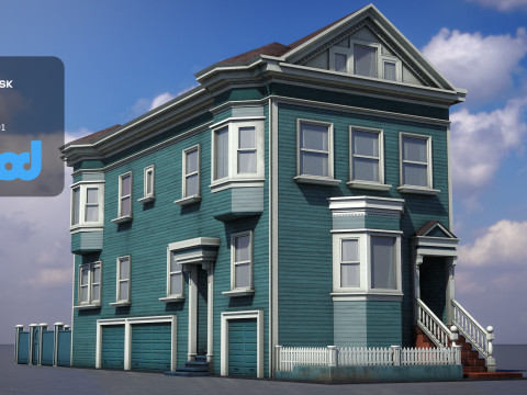 US Apartment Building 1005 3Dモデル
