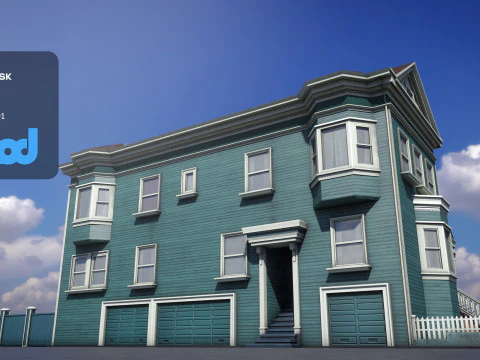 US Apartment Building 1005 3D Model