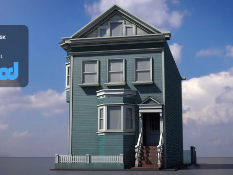 US Apartment Building 1005 3D Model