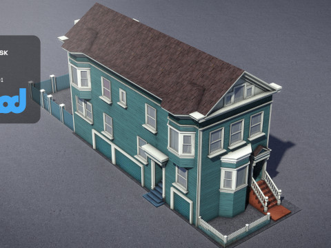 US Apartment Building 1005 3D Модель