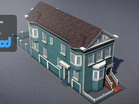 US Apartment Building 1005 3D Model
