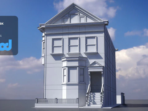 US Apartment Building 1005 3D Model