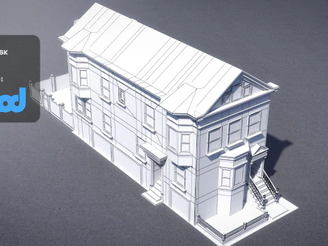 US Apartment Building 1005 3D Model