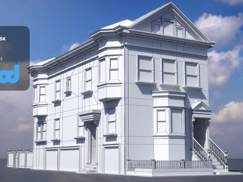 US Apartment Building 1005 3D Model
