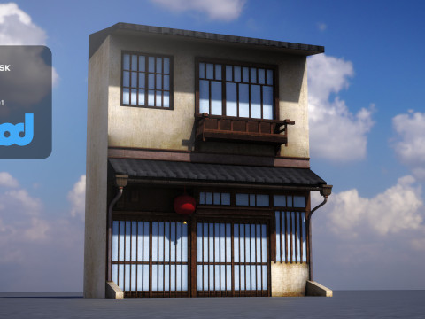 Old Japanese Style House Modèle 3D