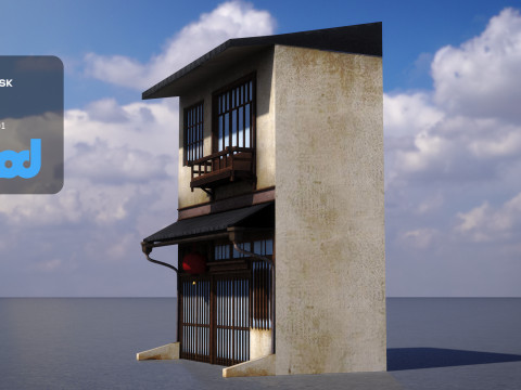 Old Japanese Style House Modèle 3D