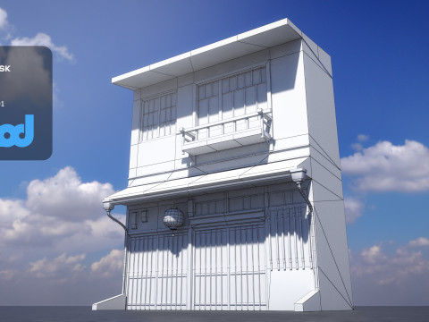 Old Japanese Style House Modèle 3D