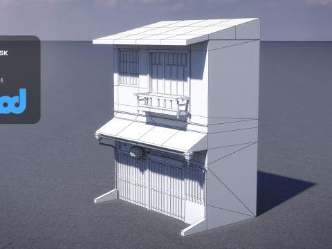 Old Japanese Style House Modèle 3D