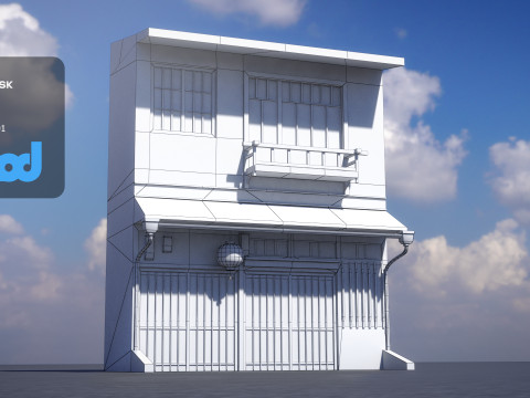 Old Japanese Style House Modèle 3D