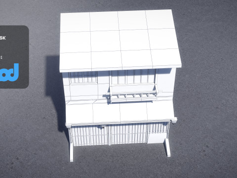 Old Japanese Style House Modèle 3D