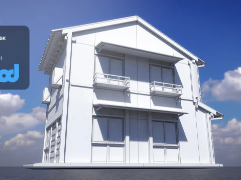Japanese Style House 0022 3D Model