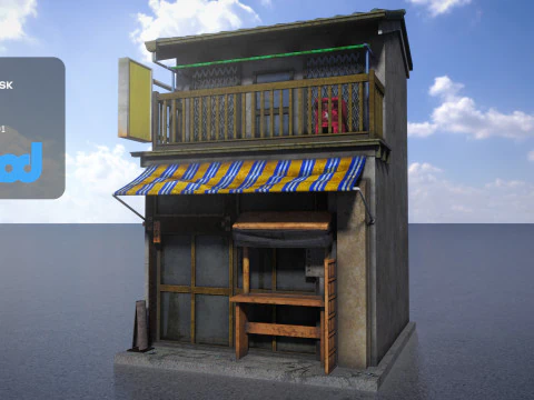 Japanese Style House 0005 3D Model