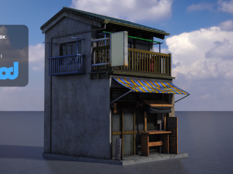 Japanese Style House 0005 Modelo 3D