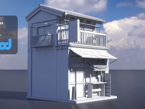 Japanese Style House 0005 Modelo 3D