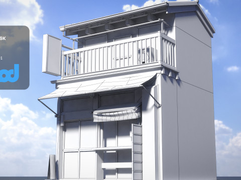 Japanese Style House 0005 Modelo 3D