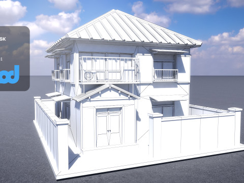 Japanese Style House 0026 Modello 3D