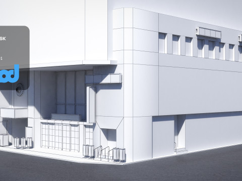 Japanese Building 0006 3D Модель