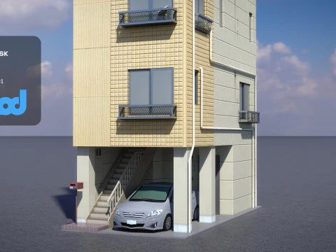 Japanese Building 0015 3D Model