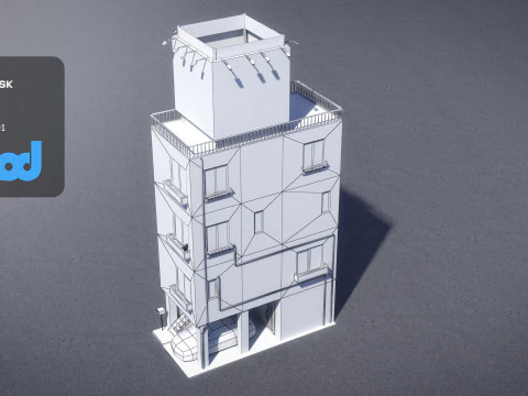 Japanese Building 0015 3D Model
