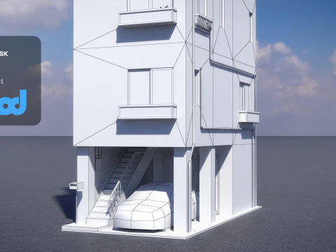 Japanese Building 0015 3D Model