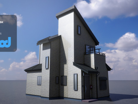 Japanese Residential House 3Dモデル