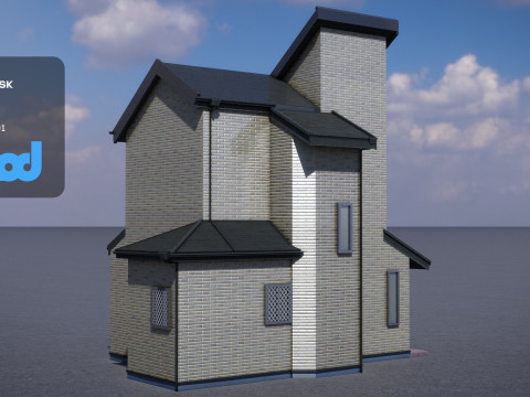 Japanese Residential House 3D मॉडल