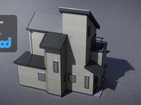 Japanese Residential House 3D मॉडल