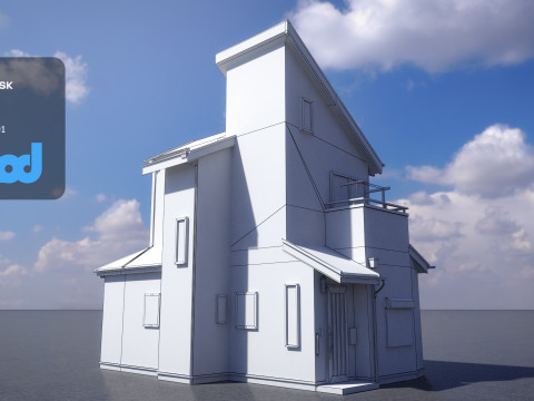 Japanese Residential House 3D मॉडल