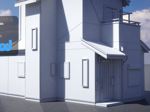 Japanese Residential House 3D मॉडल
