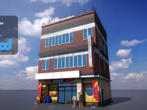 Konvey&ouml;r Bantlı Suşi Mağazası 3D Model