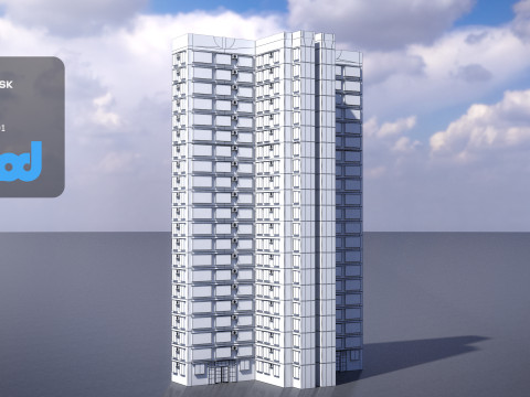 Hong Kong Building 0010 3D Модель
