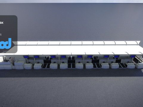 Airport Check in Counter 3D Model