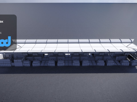 Airport Check in Counter 3D Model